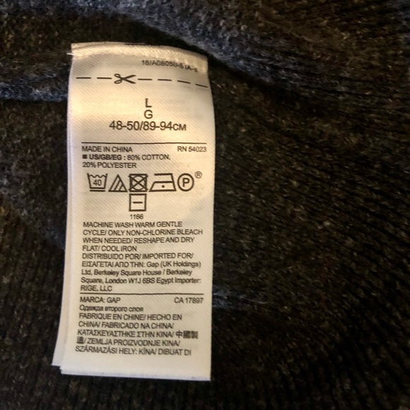 GAP Dark Gray Mens Crewneck Sweater - Picture 3 of 7
